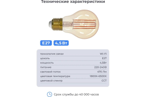 Купить SLS Лампа LED-11 LOFT E27 WiFi white-4.jpg